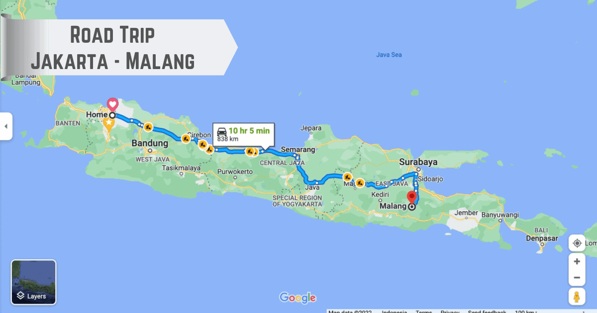 Estimasi Rute Bus Malang Jakarta (Source: shalstory)