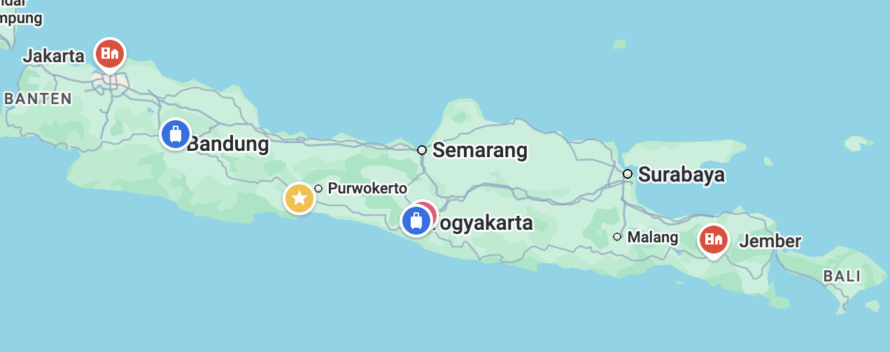 estimasi rute bus rosalia indah jakarta jember