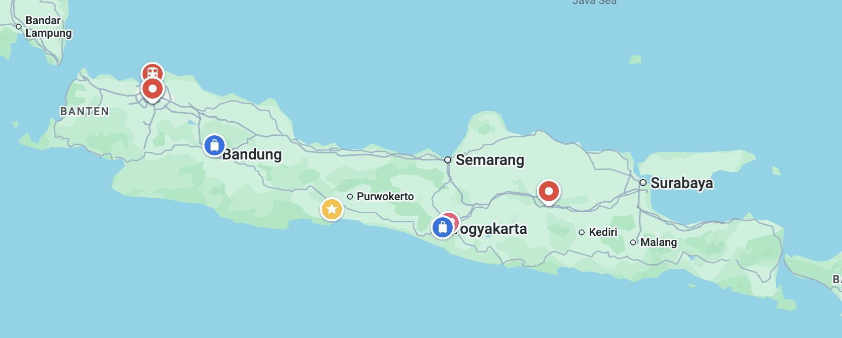 estimasi rute jakarta madiun