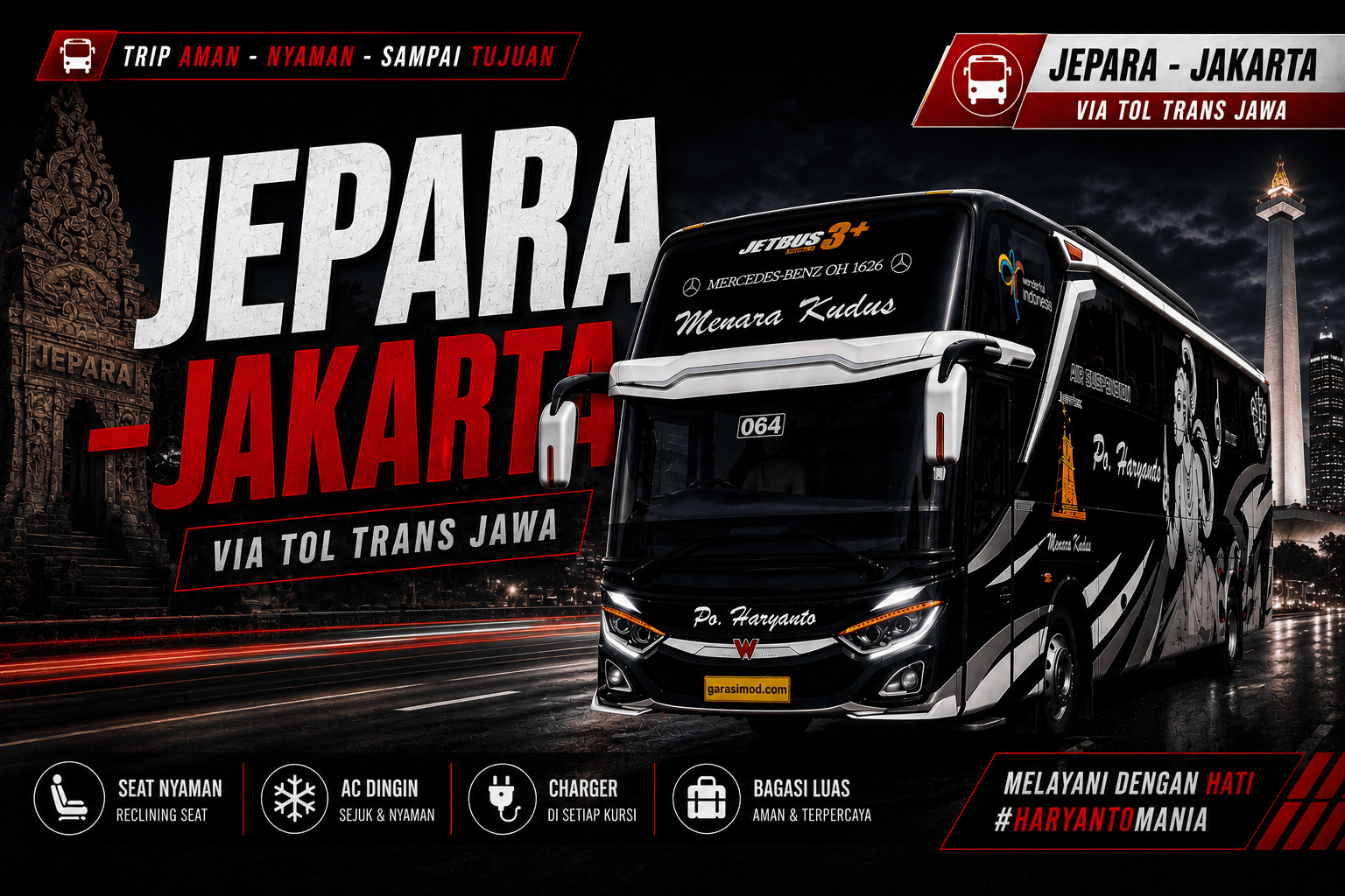 bus haryanto jepara jakarta