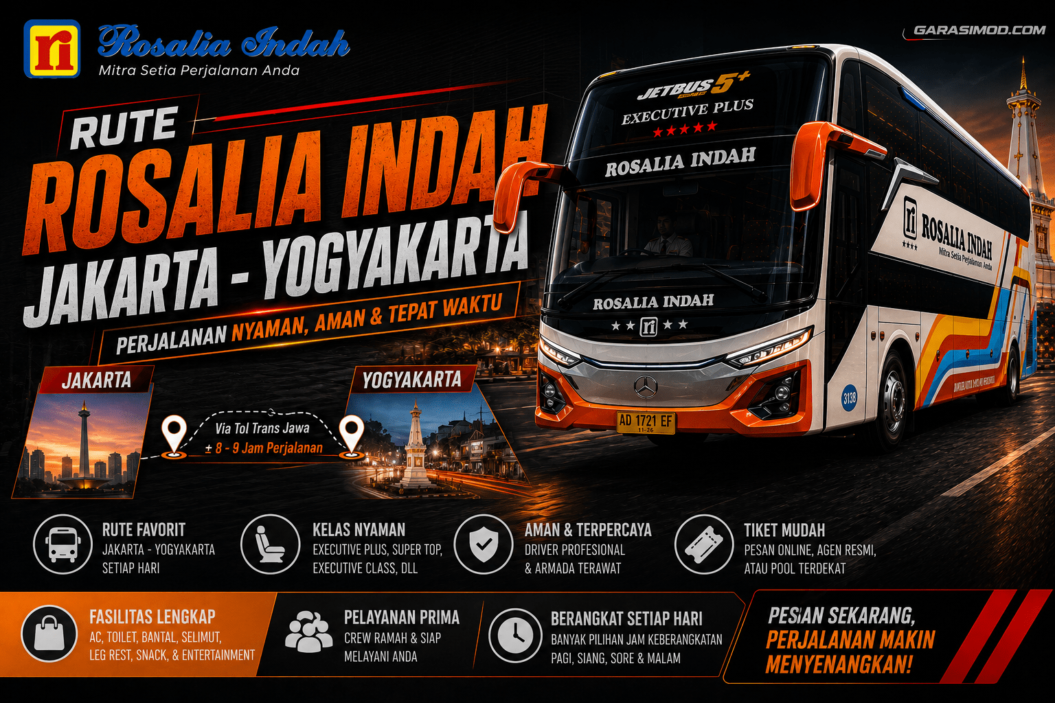 bus rosalia indah jakarta yogyakarta