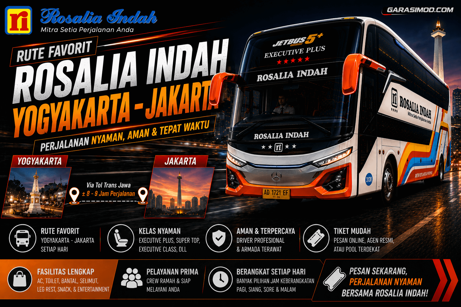 bus rosalia indah yogya jakarta